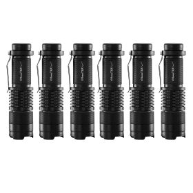 6PCS 25000LM Tactical LED Flashlight IPX5 Torch Zoomable 3 Modes Pocket Torch Flashlight