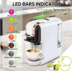 PSH2B-WH 1450W automatic espresso machine with water level line, capsule coffee maker 19Bar, French Mocha Italian 600L tank Esppresso