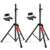 5 Core Speaker Stand Pair Height Adjustable 3Ft PA DJ Tripod Studio Monitor Stands Heavy Duty w 35mm Compatible Insert w Bag Black - SS HD 2PK 3FT BLK