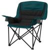Outsunny Padded Camping Chair for Adults, Portable Folding Camping Chair with Side Pockets, Cup Holders, Carry Bag, Black