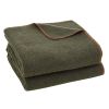 Wool Camping Blanket, Large Warm Stadium Blanket, Waterproof & Windproof, Flame Retardant, Great for Outdoors, Picnics, Hiking, Sports Events, Travel