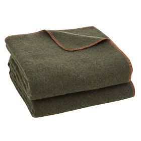 Wool Camping Blanket, Large Warm Stadium Blanket, Waterproof & Windproof, Flame Retardant, Great for Outdoors, Picnics, Hiking, Sports Events, Travel