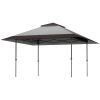 Outsunny 13' x 13' Pop Up Canopy Tent, UV50+ Tents for Parties, Height Adjustable, with Wheeled Carry Bag and 4 Sand Bags, Gray