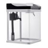 Fish Tank Aquarium, 2 Gallon LED Square Ultra-Clear Glass Tank Temperature Monitoring Adjustable 7 Color Lighting