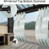50 x 120 inch top and bottom with grommets Window Curtain Panel, Creamy-White,1 panel