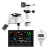 7-in-1 Wi-Fi Weather Station with APP, 7.5 in Display, Wireless Solar Powered Outdoor Sensor, with Pool Thermometer, Rain Gauge