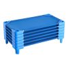 Stackable Kiddie Cot, Pack of 6, Portable Toddler Nap Cots, Standard Size 40" L x 23" W Daycare Cots for Kids