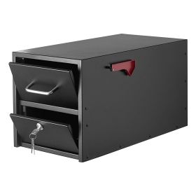 Post Mount Mailbox, Anti-Pry & Anti-Theft Mailboxes for Outside, Heavy Duty Lockable Mail Box with Magnetic Door
