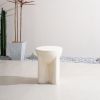 15" White Magnesium Oxide Outdoor Side Table