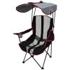Original Canopy Chair - Foldable Chair for Camping; Tailgates; and Outdoor Events - Black Stripe