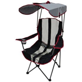 Original Canopy Chair - Foldable Chair for Camping; Tailgates; and Outdoor Events - Black Stripe