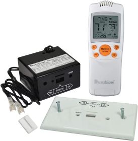 Durablow TR1003 Gas Fire Fireplace On/Off Remote Control Kit + Thermostat + Timer for Millivolt Valve; IPI Module; Replaces Wall Switch or Thermosta