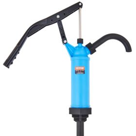 VEVOR Drum Pump, 9.5 oz. Per Stroke, Lever-Action Barrel Pump, Fits 5-55 Gallon Drums with 3-Section Suction Tube Assembly & Hose, Hand Operated