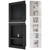 Shower Niche Ready for Tile 16" x 16" & 16" x 20", Triple Shelf Organizer, Square Corners Wall-inserted Niche Recessed