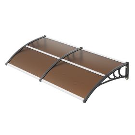 Window Door Awning Canopy 80" x 40", UPF 50+ Polycarbonate Entry Door Outdoor Window Awning Exterior, Front Door Overhang Awning for Sun Shutter, UV