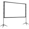 Projector Screen with Stand, 100 Inch 160Â° Wide Angle Indoor Outdoor Projection Screen