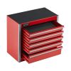 Metal Tool Box, 8.6-inch, Portable Metal Tool Box with 5 Drawers, Small Tool Chest with EVA Liners and PP Feet Pads