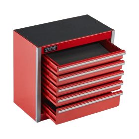 Metal Tool Box, 8.6-inch, Portable Metal Tool Box with 5 Drawers, Small Tool Chest with EVA Liners and PP Feet Pads