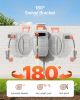 Retractable Garden Hose Reel, 1/2 Inch x 65 ft Wall Mounted Hose Reel, Heavy Duty Garden Hose Reel with 9 Patterns Nozzle, Any Length Lock