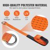 VEVOR Car Tie Down with Chain Anchors, Lasso Style 2"Ã—120" Tire Straps, 5865 LBS Working Load, 11023 LBS Breaking Strength