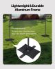 Projector Screen with Stand, 80 Inch 160Â° Wide Angle Indoor Outdoor Projection Screen