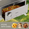 WoBurning Stove with Oven - Portable Pellet Stove with Chimney Pipes, 304 Stainless Steel Outdoor Hot Tent Camping Stove for Winter, Hunting, Cooking
