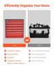 Metal Tool Box, 8.6-inch, Portable Metal Tool Box with 5 Drawers, Small Tool Chest with EVA Liners and PP Feet Pads