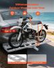Motorcycle Carrier, 400 lbs Capacity, Heavy Duty Aluminum Hitch Mount Rack with 73in Loading Ramp, Straps & Stabilizer
