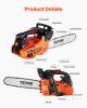 Gas Chainsaw, 25.4CC 12" 1.2HP, Gasoline Powered Chain Saw, Handheld Cordless Petrol Chainsaws for Tree Wood Branch Cutting, Tree Trimming