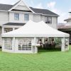 Outsunny 29' x 21' Canopy Party Event Tent with 2 Pull-Back Doors, White