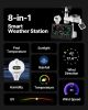 7-in-1 Wi-Fi Weather Station with APP, 7.5 in Display, Wireless Solar Powered Outdoor Sensor, with Pool Thermometer, Rain Gauge