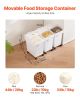 VEVOR Rice Storage Container, 6.6Gallon/25L x3 Capacity Large Dog Food Dispenser Bin, Kitchen Ingredient Grain Cereal Flour Bin