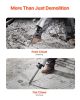 Demolition Jack Hammer, 2200W Electric Jackhammer Heavy Duty, 1350 BPM Concrete Breaker, 2pcs Chisels Bit Chipping with Case