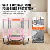 VEVOR 60" Kids Trampoline, 5FT Indoor Outdoor Trampoline, Mini Toddler Recreational Trampolinewith Safety Enclosure Net and Basketball Hoop