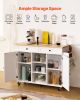 Kitchen Island Cart, with Solid Wood Top and Storage Cabinet, Mobile Rolling Table with Drop Leaf, Drawers, Spice Towel Rack
