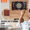 VEVOR Dartboard and Cabinet Set, Ready-to-Play Bundle Official Size Dartboard Cabinet, Steel Tip Dart Hideaway Cabinet, Features Easy Assembly