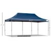 10x20 Pop Up Canopy, 7 Removable Sidewalls, Privacy Features, Roller Bag, Upgraded Frame, Blue
