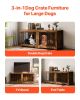 VEVOR Dog Crate Furniture 75 in Indoor Wooden Dog Kennel with Divider and Tray