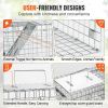 VEVOR Live Animal Cage Trap, 24" x 8" x 8" Humane Cat Trap Galvanized Iron, Folding Animal Trap with Handle for Rabbits, Stray Cats, Squirrels