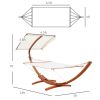 Arc Hammock 2-Person Outdoor with Canopy Stand, Extra Wide Backyard Swing Chair, Relaxing