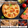 Outdoor Oven 12-inch Pellet and Charcoal Fired Maker, Portable Outside Stainless Steel Grill with Pizza Stone, Waterproof Cover, Shovel