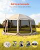 Screen House Tent, 15 x 13.8 ft, 12-15 Person Pop Up Screen Tent, Portable Screened in Canopy with Carry Bag, Netting Sides, Ground Stakes, for Garden