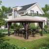 Outsunny Garden Gazebo Oasis: 13x13ft Netted Pop Up Canopy Tent in Beige
