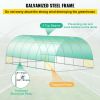 VEVOR Walk-in Tunnel Greenhouse, 20 x 10 x 7 ft Portable Plant Hot House with Galvanized Steel Hoops, 3 Top Beams, Diagonal Poles