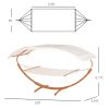 13 Wooden Roman Arc Hammock Stand with Modern Design and Detachable Canopy White for Outdoor Relaxation