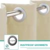 Ivory Smooth 50 in. W x 106 in. L Thermal Grommet Blackout Outdoor Light Filtering Curtain (Single Panel)