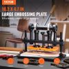 VEVOR Leather Cutting Machine, 10.2 x 4.7 in Embossing Plate Manual Die Cutter, 0.47 in Pressure Stroke Dual Guide Shafts Die Cut Machine