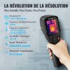Thermal Imaging Camera, 320 x 240 Pixels Super Resolution, 25Hz Refresh Rate Infrared Camera with -4 to 752 Fahrenheit Temperature Range