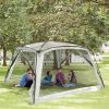 Outsunny 12' x 12' Screen House, UV50+ Screen Tent with 2 Doors & Carry Bag for Outdoor Camping Activities, Easy Setup, White