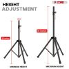 5 Core Speaker Stand Pair Height Adjustable 3Ft PA DJ Tripod Studio Monitor Stands Heavy Duty w 35mm Compatible Insert w Bag Black - SS HD 2PK 3FT BLK